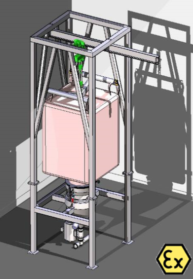 粉末有毒物料怎么做到密閉的自動(dòng)噸包投料？